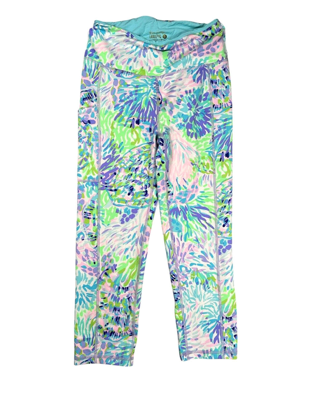 Lilly Pulitzer Weekender Crop Leggings S Shell Of A Party High Rise Luxletic